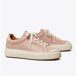 Tory Burch Pink Leather Ladybug Sneakers